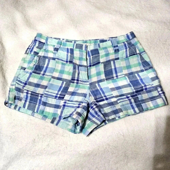 Vineyard Vines Pants - Vineyard vines crystal blue madras patchwork women's short